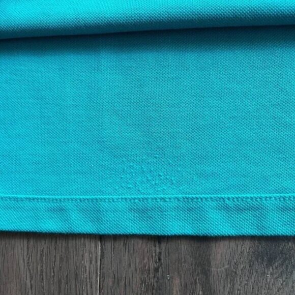 Nike Tiger Woods Polo Shirt Size L Teal Dri Fit Frank Logo Masters Performance - Picture 9 of 9